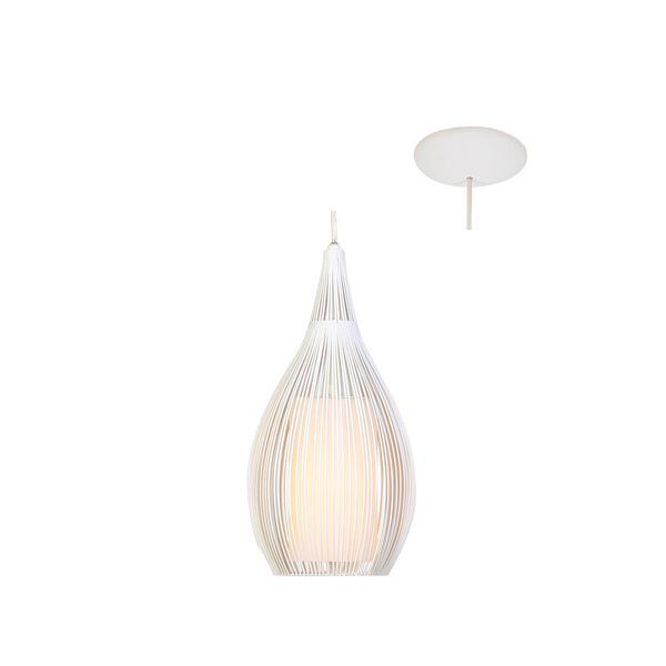 Eurolux white pendant light, front view