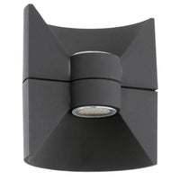 Eurolux dark grey wall light, front view