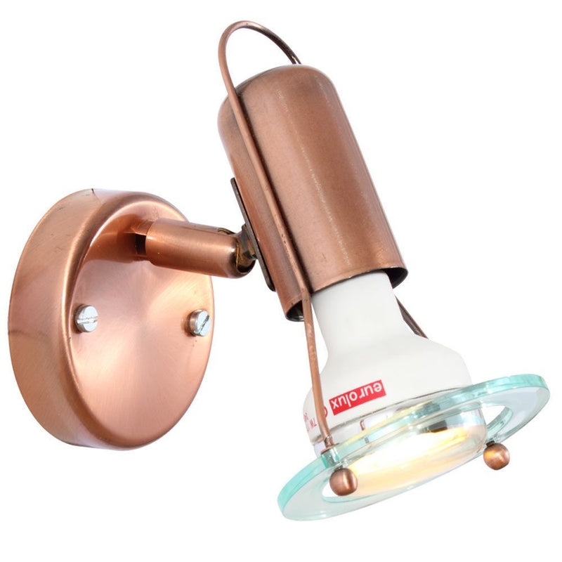 Eurolux copper spotlight, front view