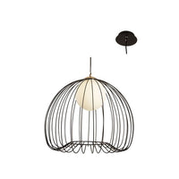 Eurolux black pendant light, front view