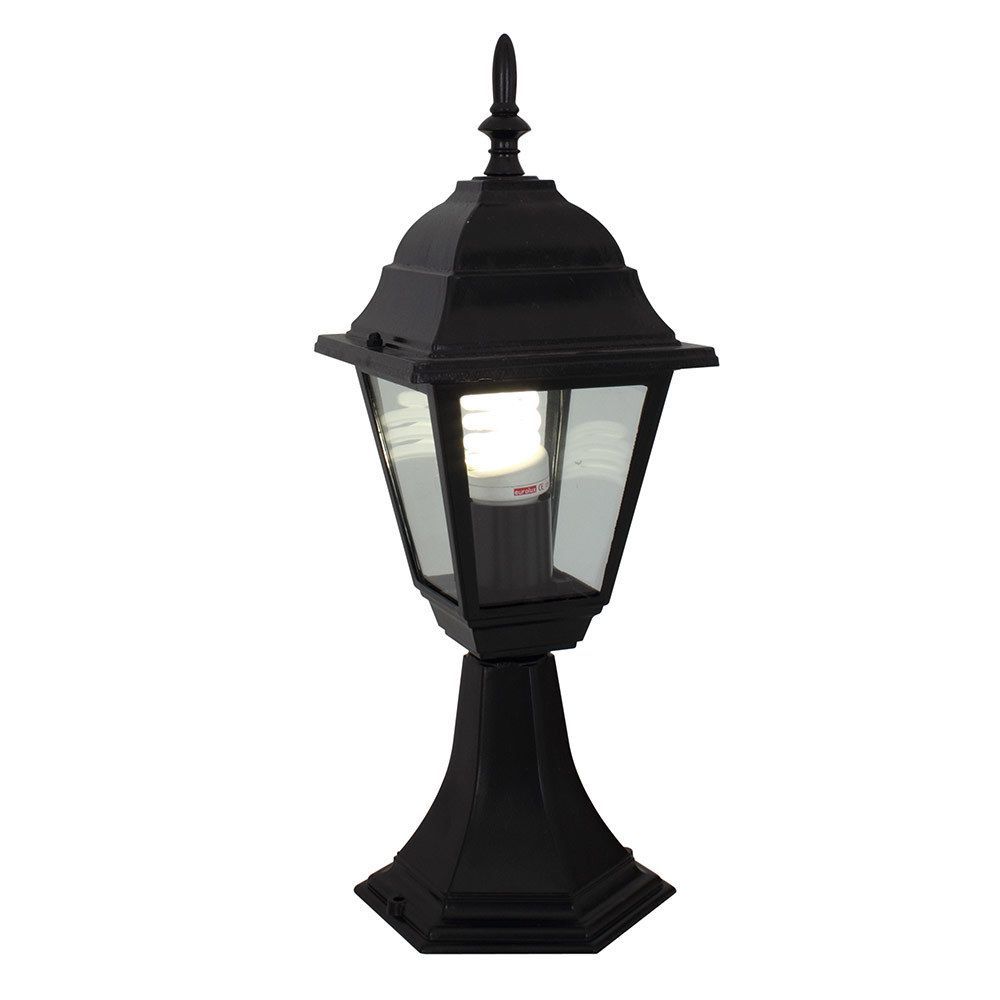 Eurolux black wall light, front view