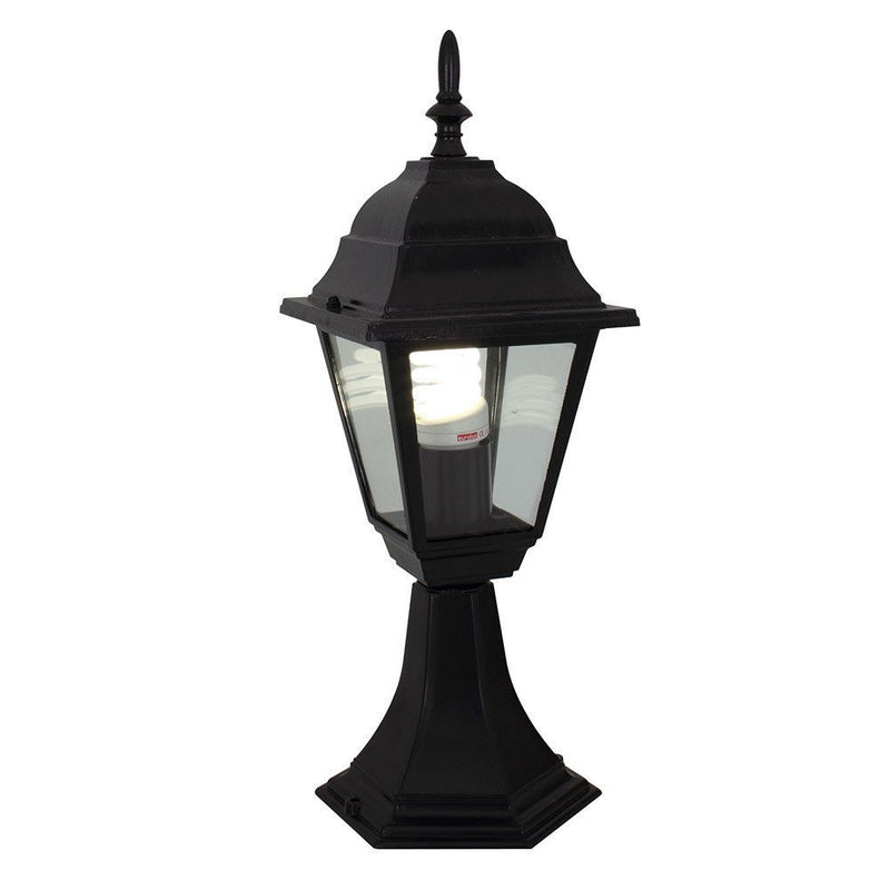 Eurolux black wall light, front view