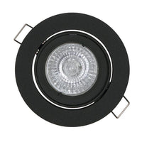 Eurolux black downlight, front view