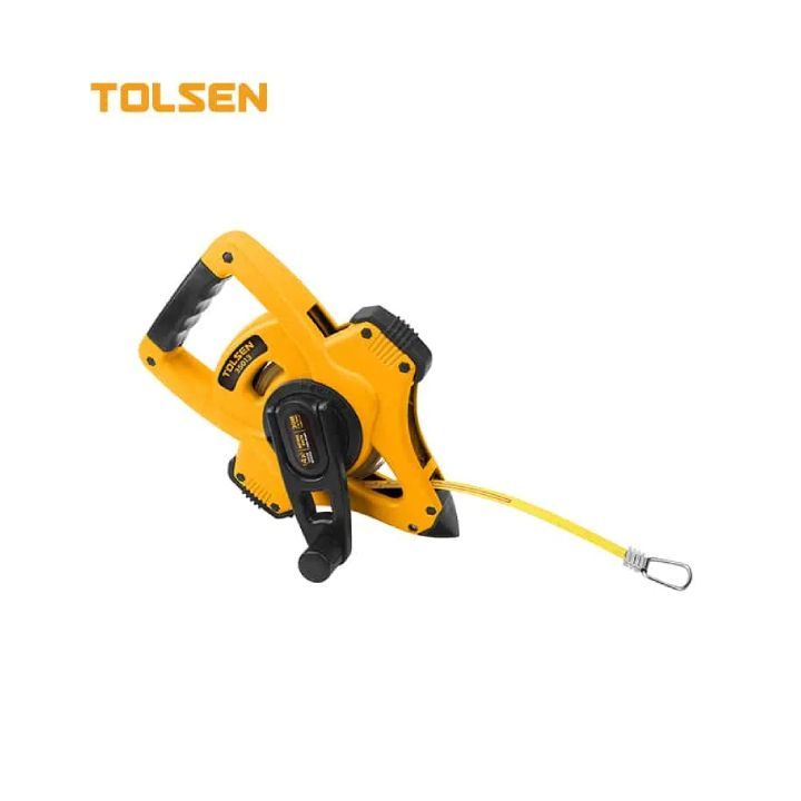 Tolsen tape measure shown in its packaging