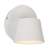 Eurolux white wall light, front view