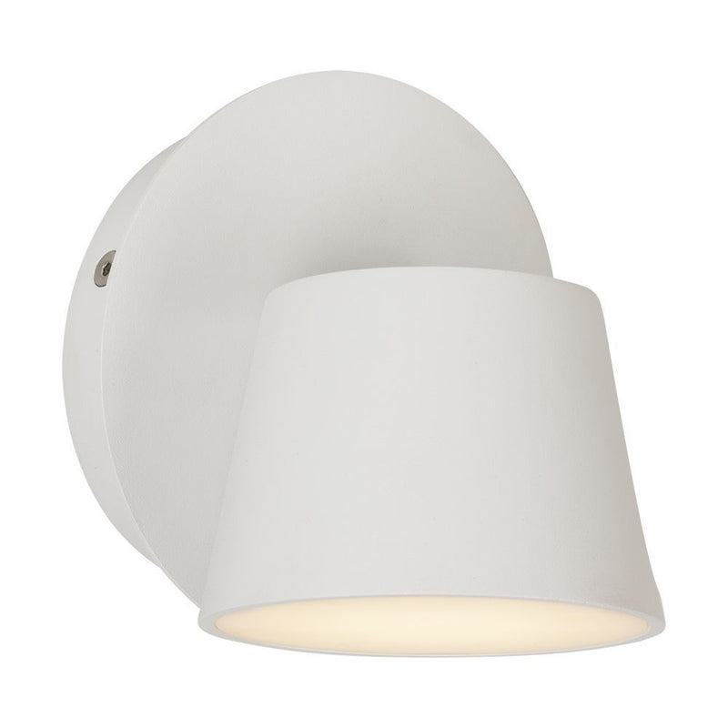 Eurolux white wall light, front view