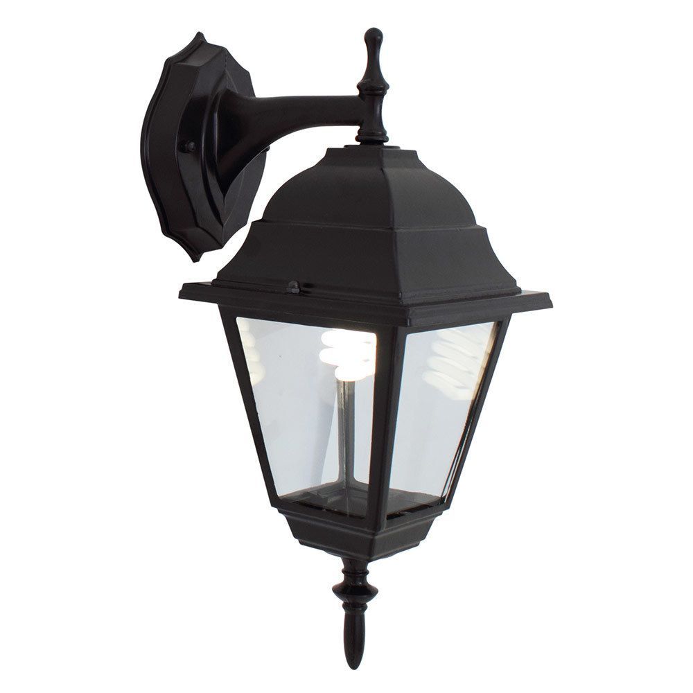 Eurolux black wall light, front view