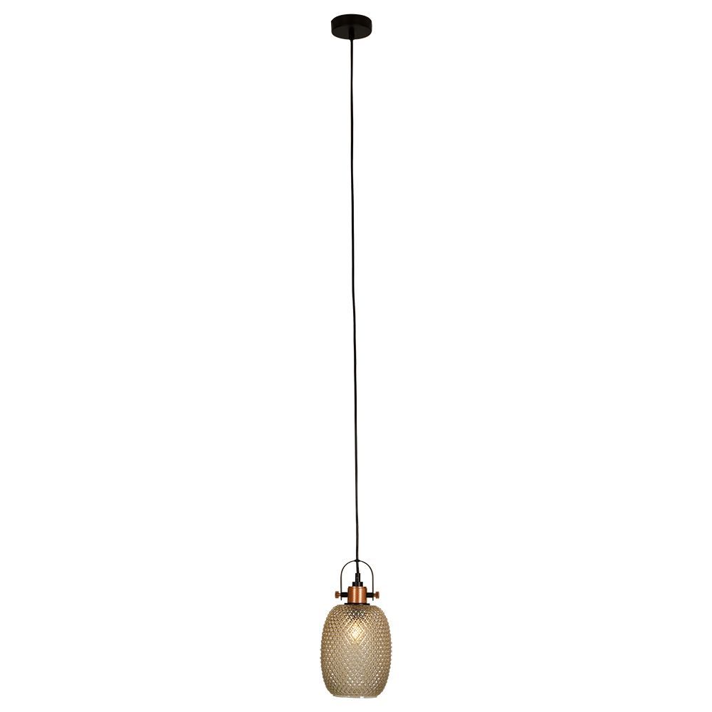 Eurolux black pendant light, front view