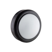 Eurolux black bulkhead light, front view