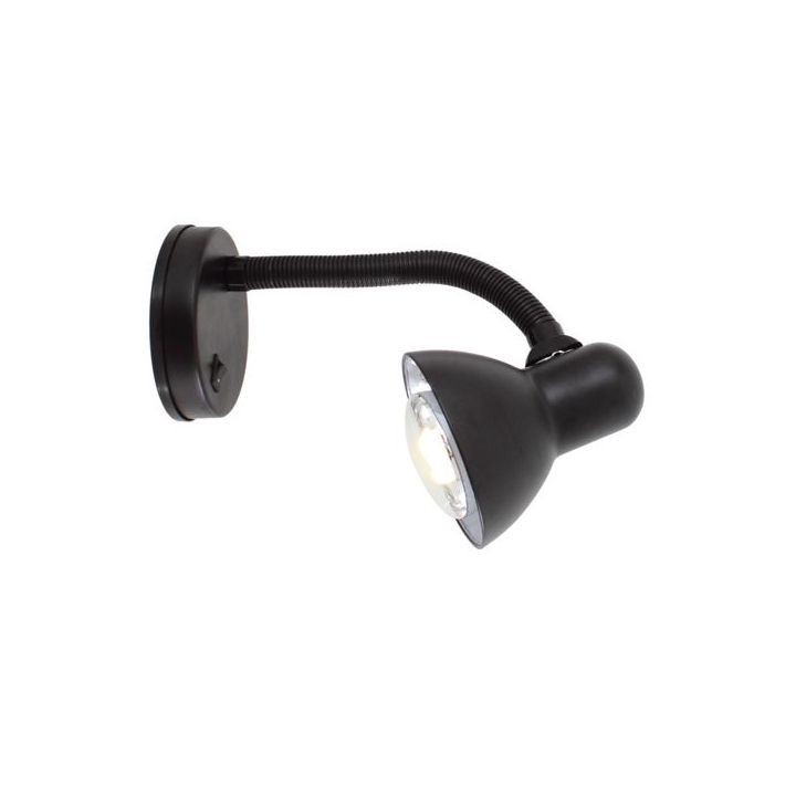 Eurolux black lamp installed and lit
