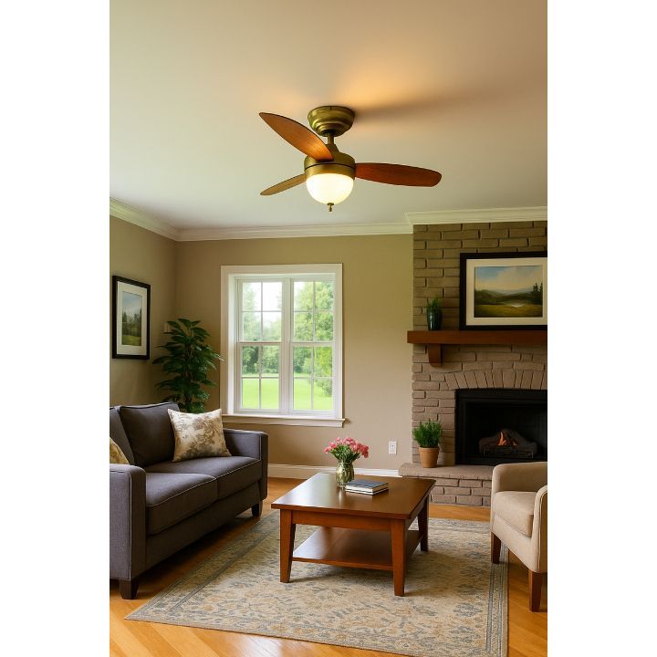 Eurolux ceiling fan shown in its packaging