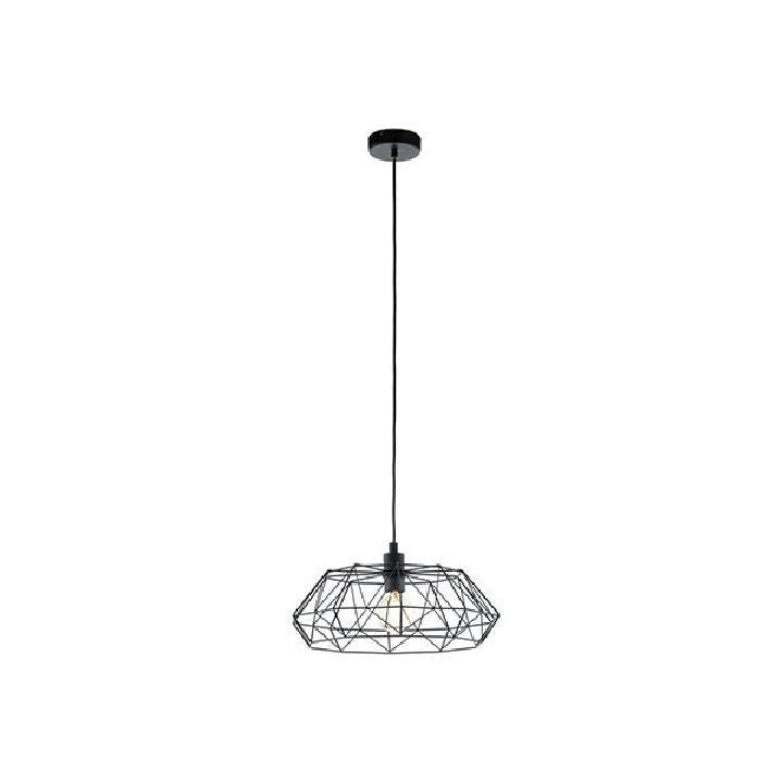 Eurolux black pendant light shown in its packaging