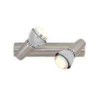 Eurolux satin chrome floodlight, front view