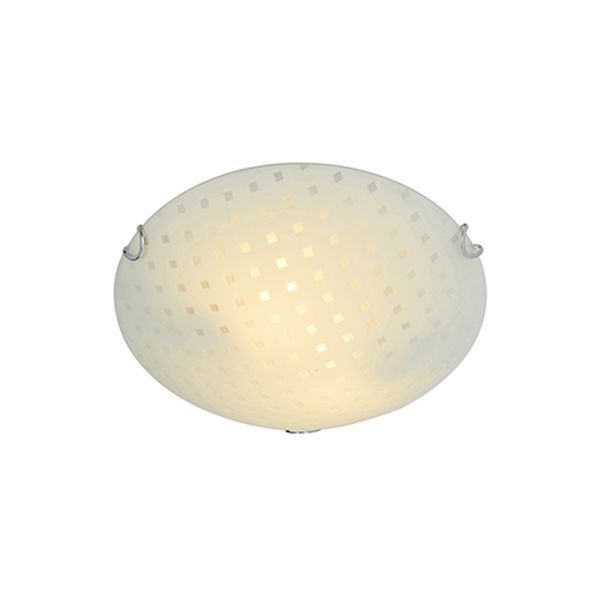 Radiant chrome ceiling light, front view