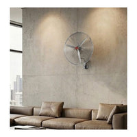 Eurolux silver grey fan shown in its packaging