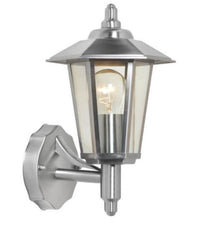 Close-up detail of the Radiant stainless steel wall light