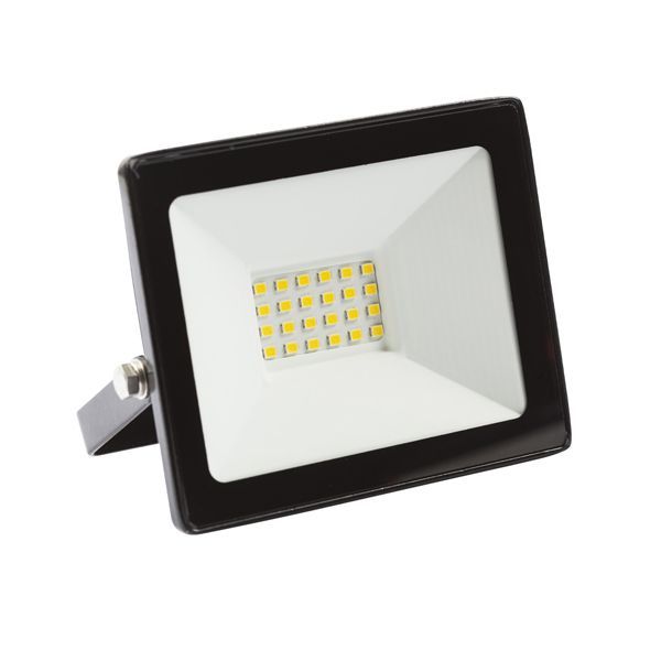Eurolux black floodlight, front view