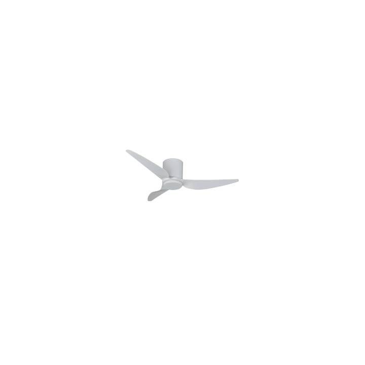 Close-up detail of the Radiant matt white ceiling fan