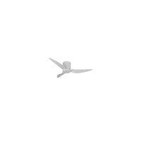 Close-up detail of the Radiant matt white ceiling fan