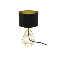 Eurolux gold table lamp, front view