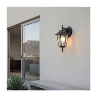Close-up detail of the Eurolux black wall light