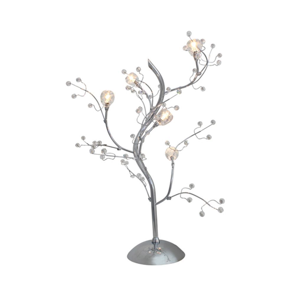 Eurolux chrome table lamp shown in its packaging