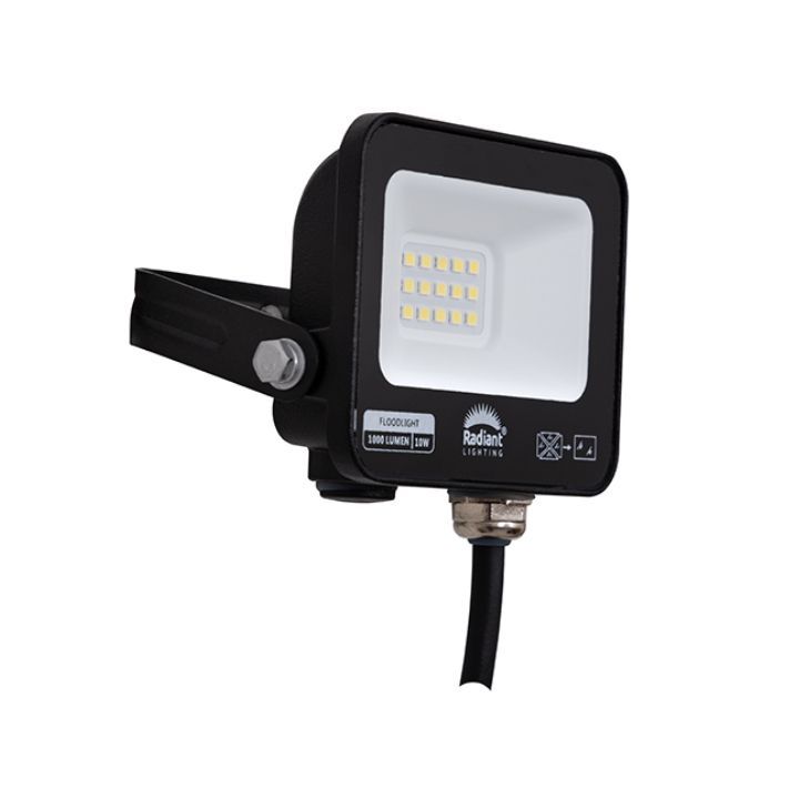 Radiant black floodlight, front view