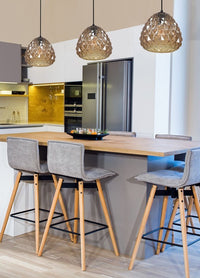 Eurolux black pendant light shown in its packaging