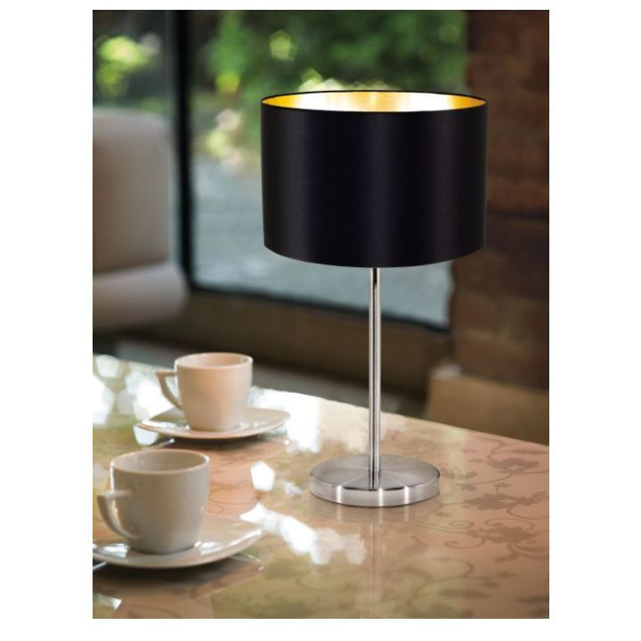 Close-up detail of the Eurolux black gold pendant light