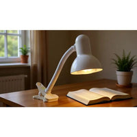 Eurolux white lamp installed and lit
