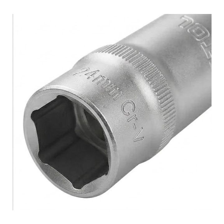 Close-up detail of the Tolsen socket set