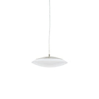 Eurolux satin chrome pendant light shown in its packaging