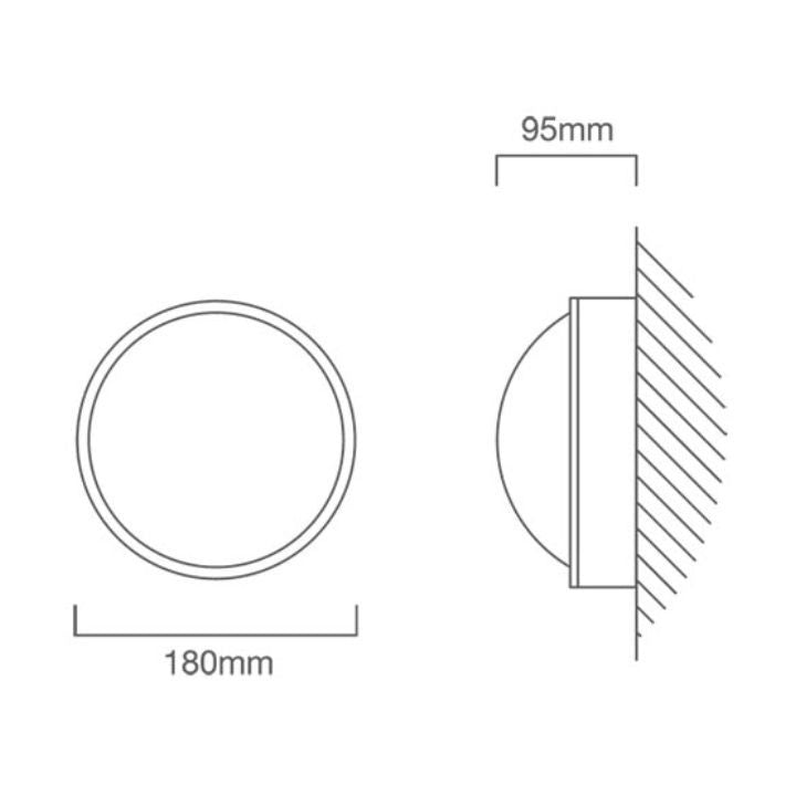 Eurolux bulkhead light dimensions diagram