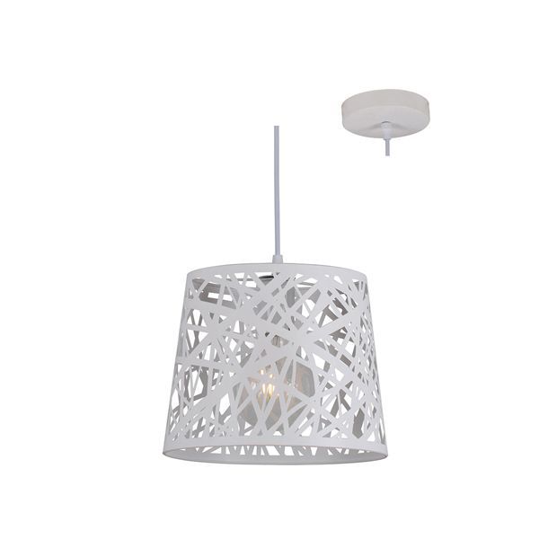 Eurolux white pendant light, front view