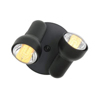 Eurolux black floodlight, front view