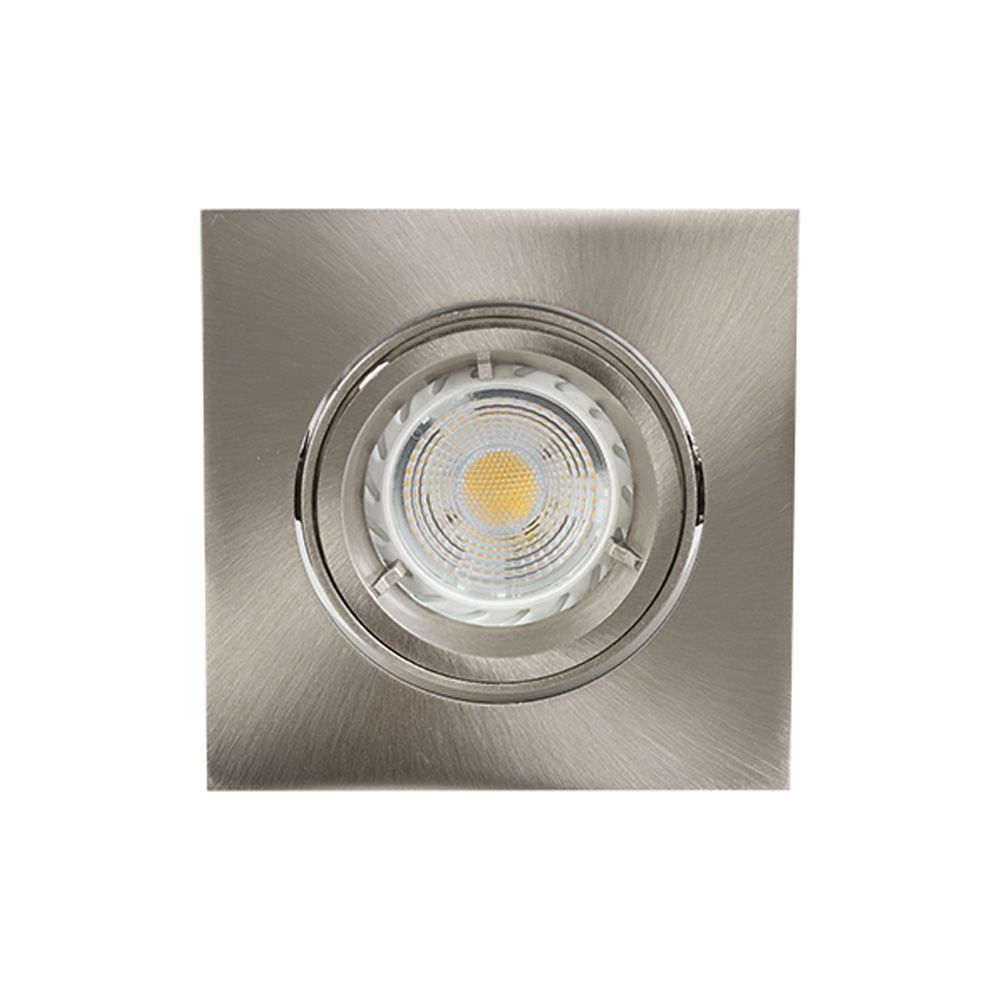 Radiant satin chrome downlight, front view