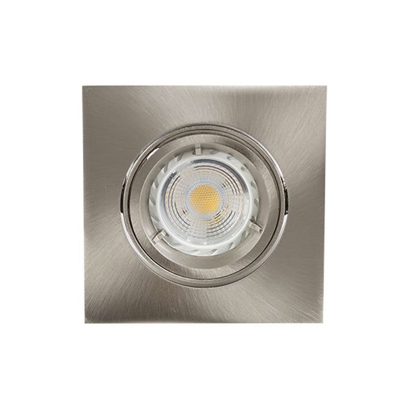 Radiant satin chrome downlight, front view