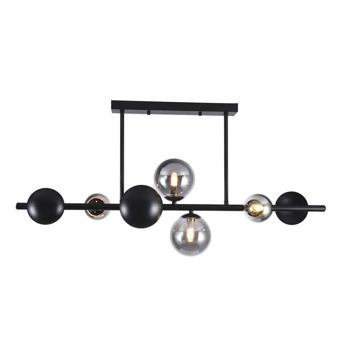 Eurolux black pendant light, front view