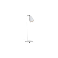 Eurolux white ceiling light installed and lit