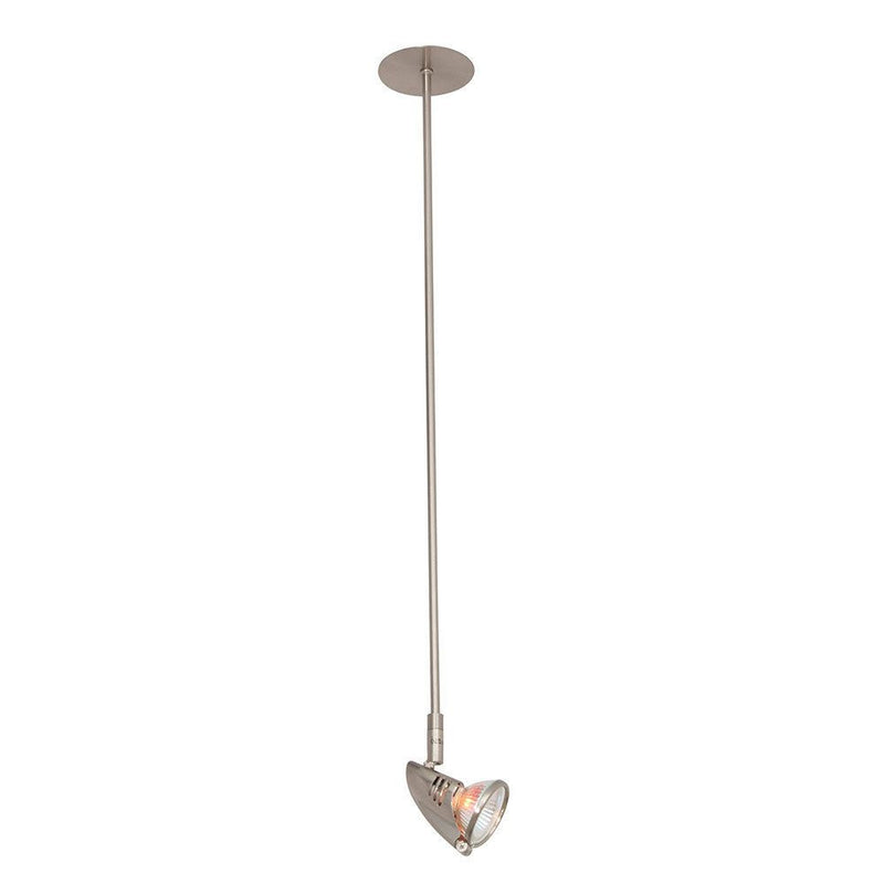 Eurolux satin chrome spotlight, front view