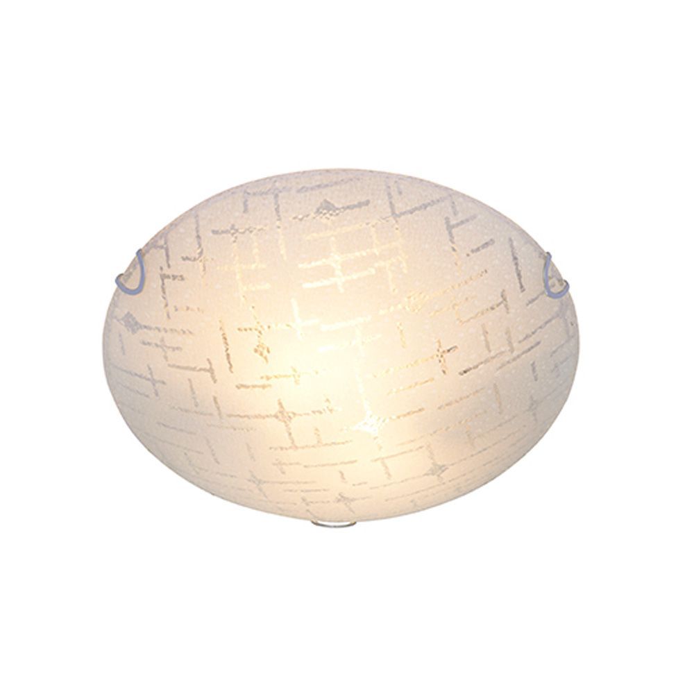 Radiant chrome ceiling light shown in its packaging
