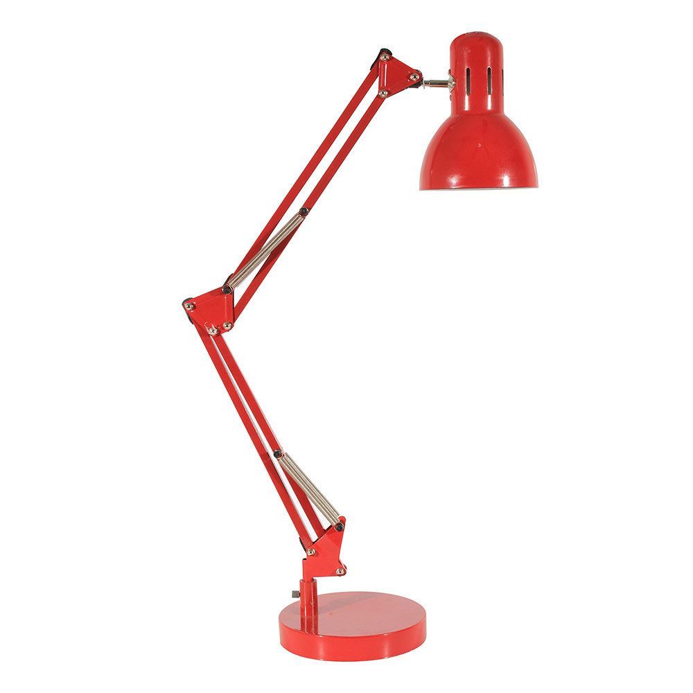 Eurolux red table lamp, front view