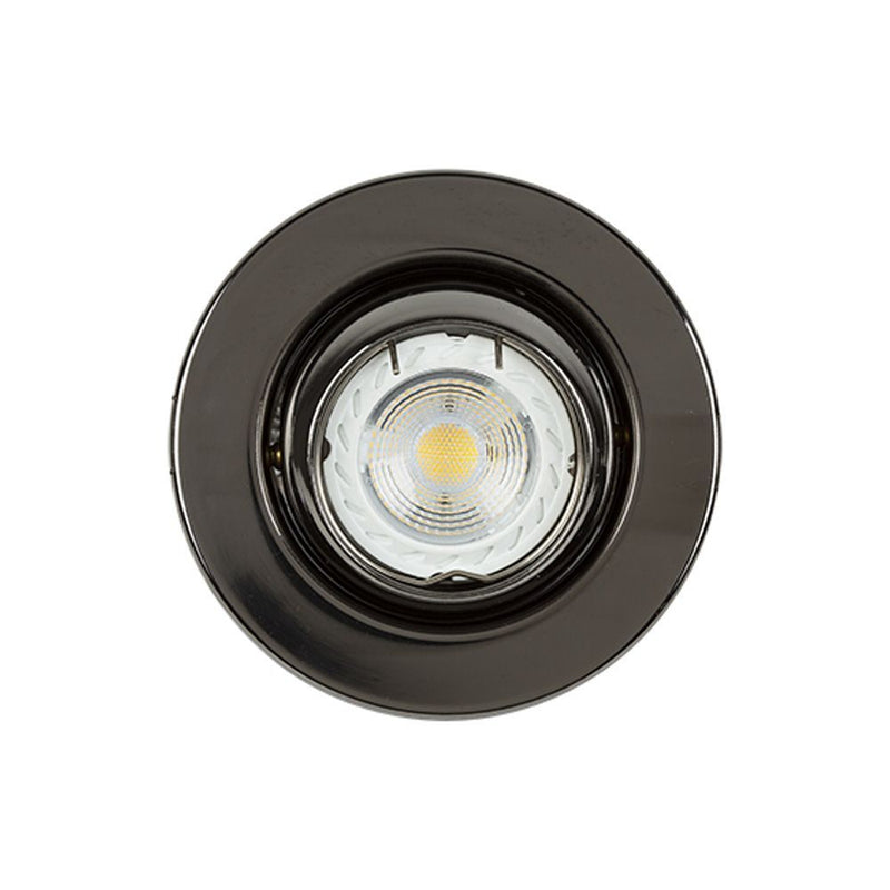 Radiant gun metal downlight, front view