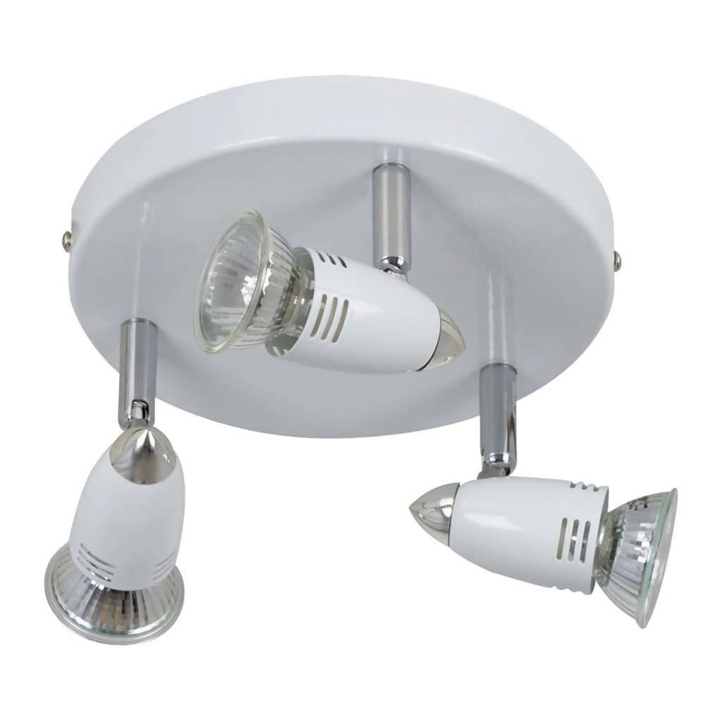 Eurolux white spotlight, front view