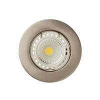 Eurolux satin chrome downlight, front view