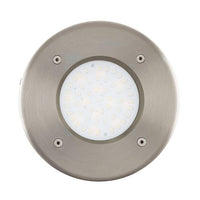 Eurolux satin chrome ground light, front view