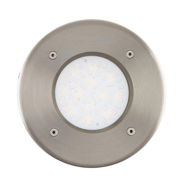 Eurolux satin chrome ground light, front view