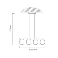 Eurolux black grey transparent pendant light shown in its packaging