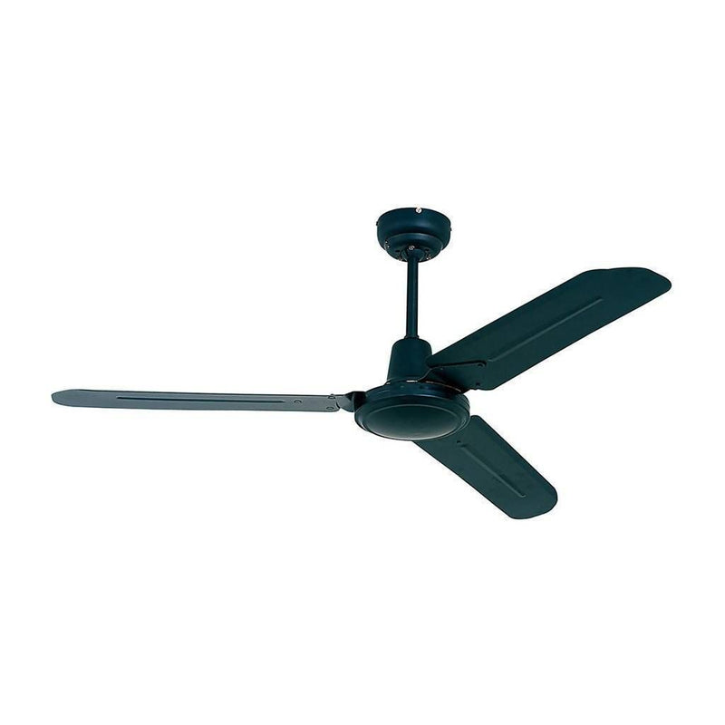 Eurolux black ceiling fan, front view