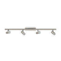 Eurolux satin chrome floodlight, front view